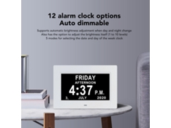 Reloj Digital Diurno De 7 Pulgadas Con Ajuste Automático De Brillo, 8 Idiomas, Para Personas Mayores Con Calendario, Enchufe Australiano.
