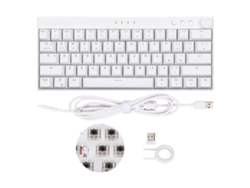 Teclado Mecânico 61 Teclas Sem Fio 3 Modos Rgb Backlight Interruptor Preto Para Gaming E Escritório