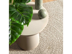Alfombra Zizur Apariencia Yute Interior Exterior Crema