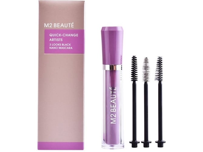 Máscara de Pestañas M2 BEAUTE Quick-Change 3 Looks Nano Mask Negro