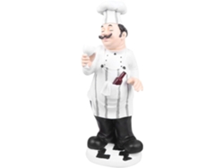 Figura de resina blanca, estilo europeo, elegante y resistente, ideal para la cocina, panadería o decoración de chefs, GOKOCO.