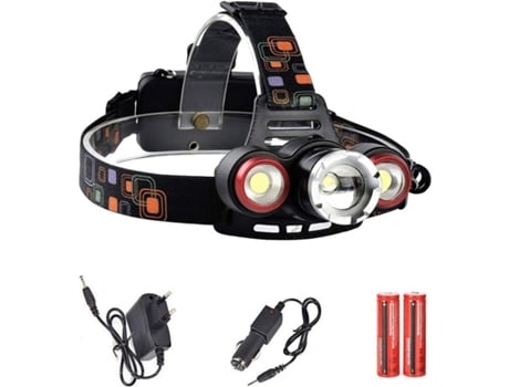 Linterna Frontal Recargable De Luz Led Ml T6 2X Cob Zoom Ajustable Impermeable COSHANO