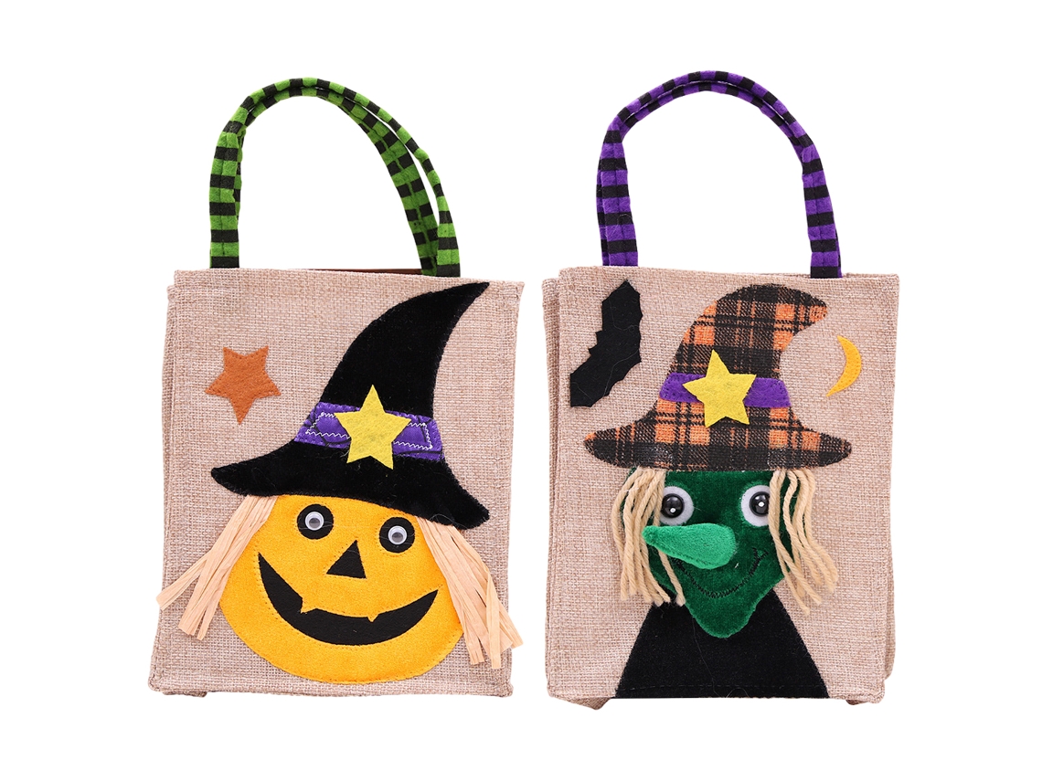 2 bolsas reutilizables de Halloween, bolsa de compras y golosinas de calabaza. NEVEANCE