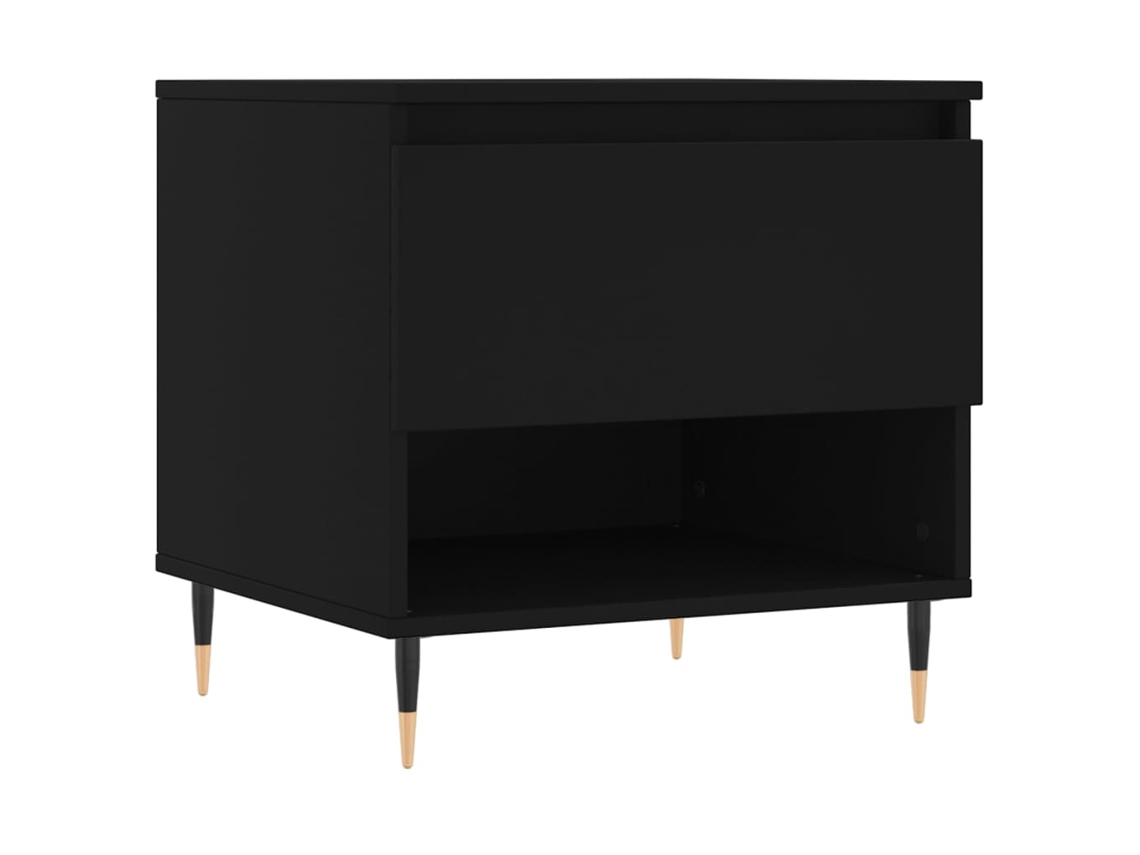 Maison Exclusive - Mesa De Centro Madera De Ingeniería Negro 50x46x50 Cm