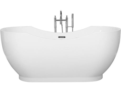 Bañera BELIANI Bayley (Blanco - Acrílico -77x170x71 cm)