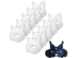 Máscaras de gato (10 unidades) - Ideales para bailes de máscaras, Halloween y juegos de rol infantiles.