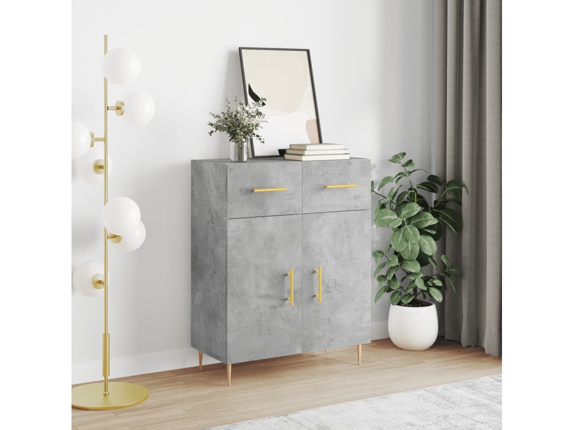 Lovely Home Aparador 69,5X34X90 Cm Madera Procesada Gris Cemento