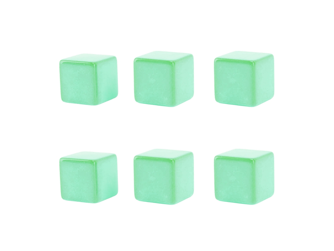 2026-6 Piezas Dados En Blanco Cubos Diy Bloques De Dados Sin Terminar Dados De 6 Caras Cubos Plásticos Verdes
