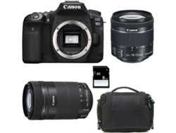 Kit Cámara Réflex CANON EOS 90D + 18-55 IS STM + 55-250 IS STM + Bolsa + SD 4Go