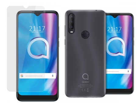 Carcasa + Protector de Pantalla Alcatel 1S 2020 TUMUNDOSMARTPHONE Pack Transparente