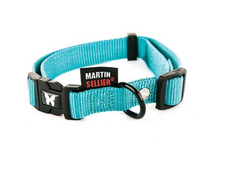 Collar de perros de Nylon United - Colección Nylon Un MARTIN SELLIER MARTIN SELLIER Bleu turquoise 50 à 70 x l. 4