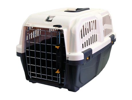 Transportín para avión para perros y gatos, estándares IATA MARTIN SELLIER Gris 48 cm x 31,5 cm x 31 cm