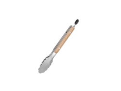 Pinzas Para Alimentos De Acero Inoxidable (27,2cm) Con Mango De Madera, Resistentes Al Calor Y Fáciles De Limpiar.