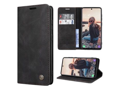 Funda para Samsung Galaxy A71 SMARTLEGEND Piel Sintética Negro