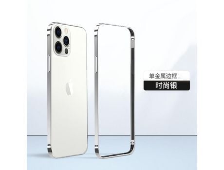 Funda para iPhone 12 Pro Max/12/12 Pro Metal Plateado