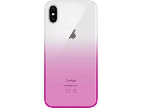 Funda para iPhone XS COLOR BLOCK Textura Suave Rosa