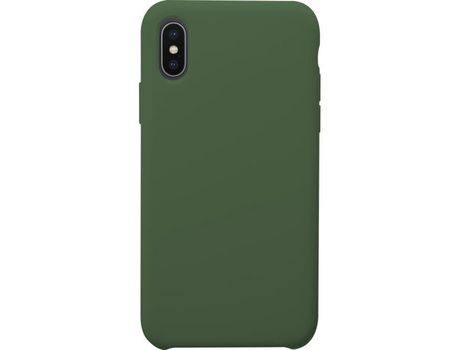 Funda para iPhone XS Max/XS BIGBEN CONNECTED Textura Suave Verde