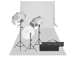 Kit de Estudio Fotográfico con Conjunto de Iluminación y Fondo, 1 Pieza