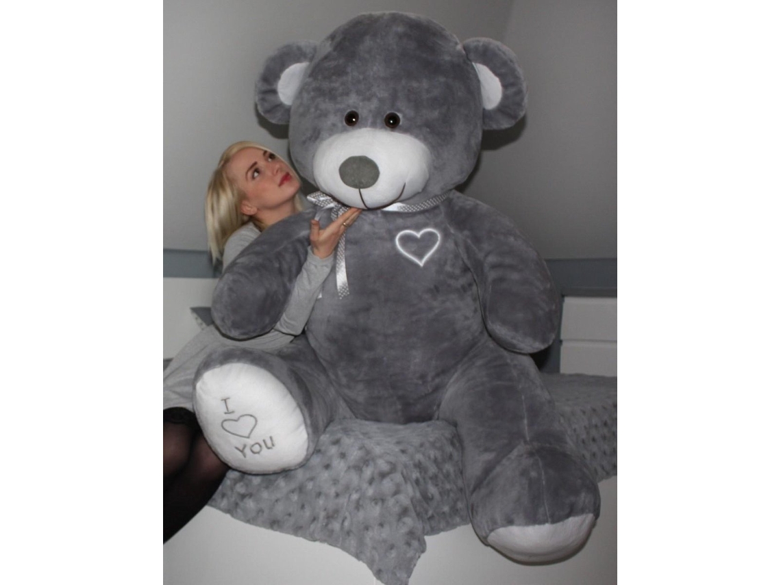 Oso de peluche gris grande 190cm Xxl Te amo B.active