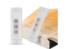 (blanco) Luz De Lectura Con Clip Y Temporizador, Mini Luz Led Para Libros Recargable Por Usb