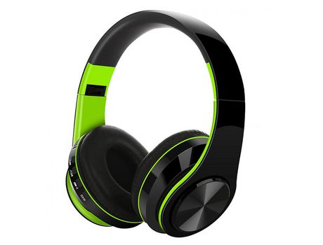 Auriculares Plegables Inalámbricos Bluetooth Verde