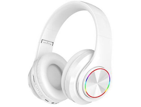 Auriculares Inalámbricos Led Plegables Bluetooth Blanco