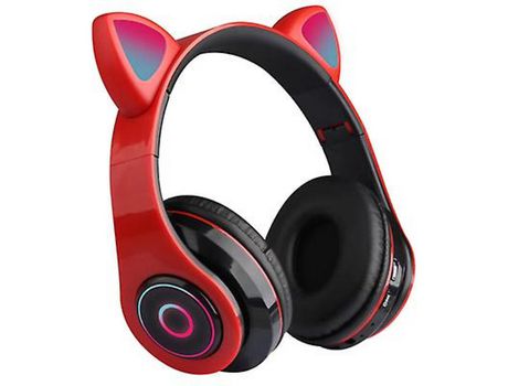 Auriculares Inalámbricos Led Bluetooth Rojo