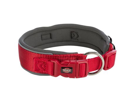 Collar Premium extra grande 40-48 cm / 40 mm (Rojo/Gris)