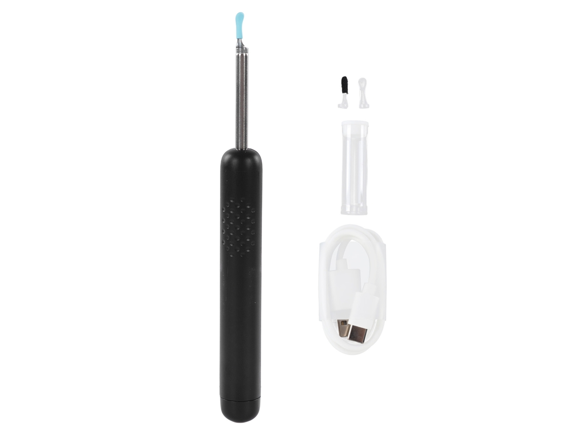 Herramienta Para Eliminar El Cerumen Con Cámara Inalámbrica 1080p, 6 Luces Led, Resistente Al Agua, Color Negro.