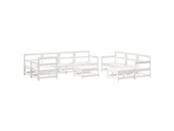 Maison Exclusive - Juego De Muebles De Jardín 10 Piezas Madera Maciza Pino Blanco