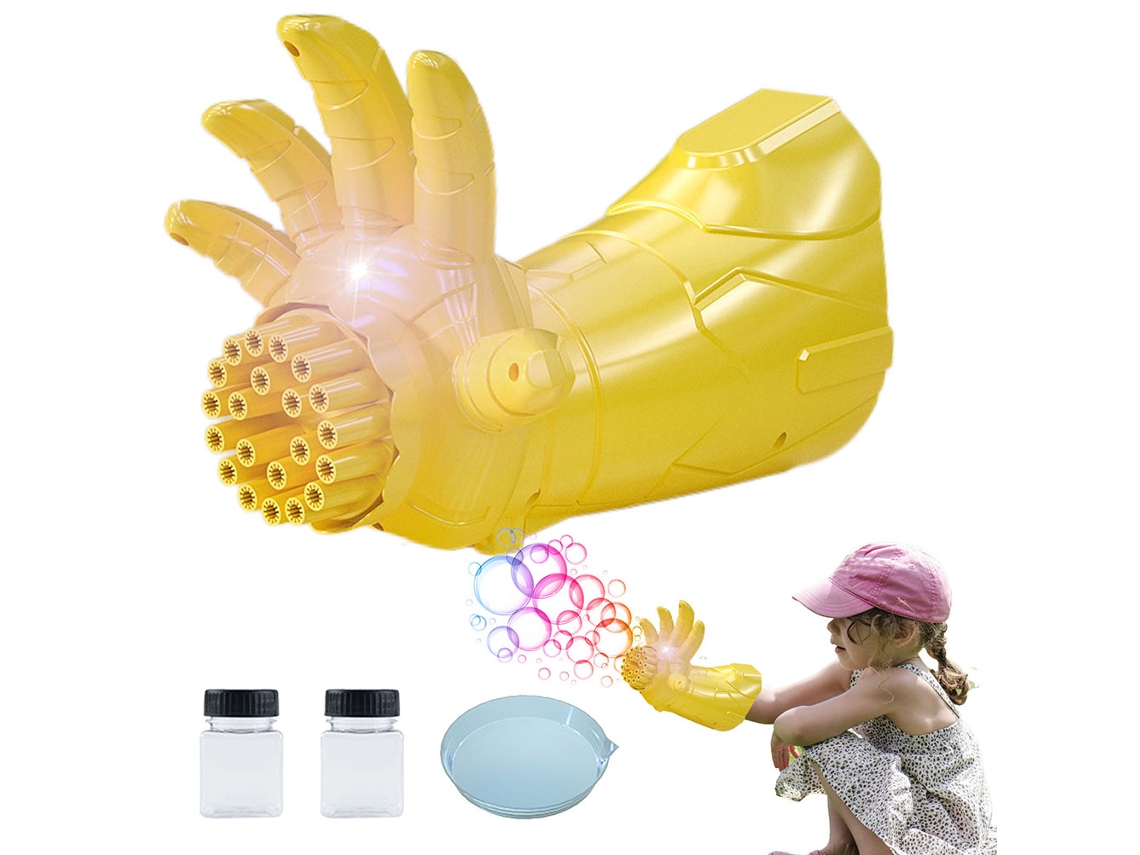 Pistola De Burbujas Eléctrica Con Luz Inspirada En Películas. Máquina De Burbujas Automática De Juguete Para Niños. Regalo Ideal.