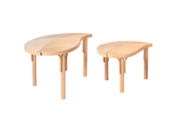 Conjunto De 2 Mesas De Centro BELIANI Paralia De Rattan Natural 70x48x44