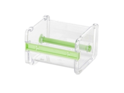 Dispensador de cinta adhesiva de sobremesa para cinta de doble cara y washi tape, soporte para rollo verde, cortador de cinta, material de oficina. GOKOCO