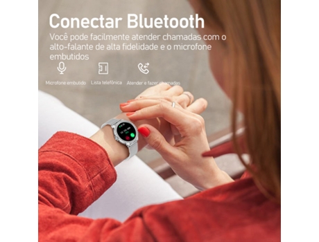 Smartwatch CHRONUS Reloj inteligente para mujer con llamada Bluetooth 1.32 '' Smartwatch deportivo SpO2 Reproductor de música para Android iOS Plat...