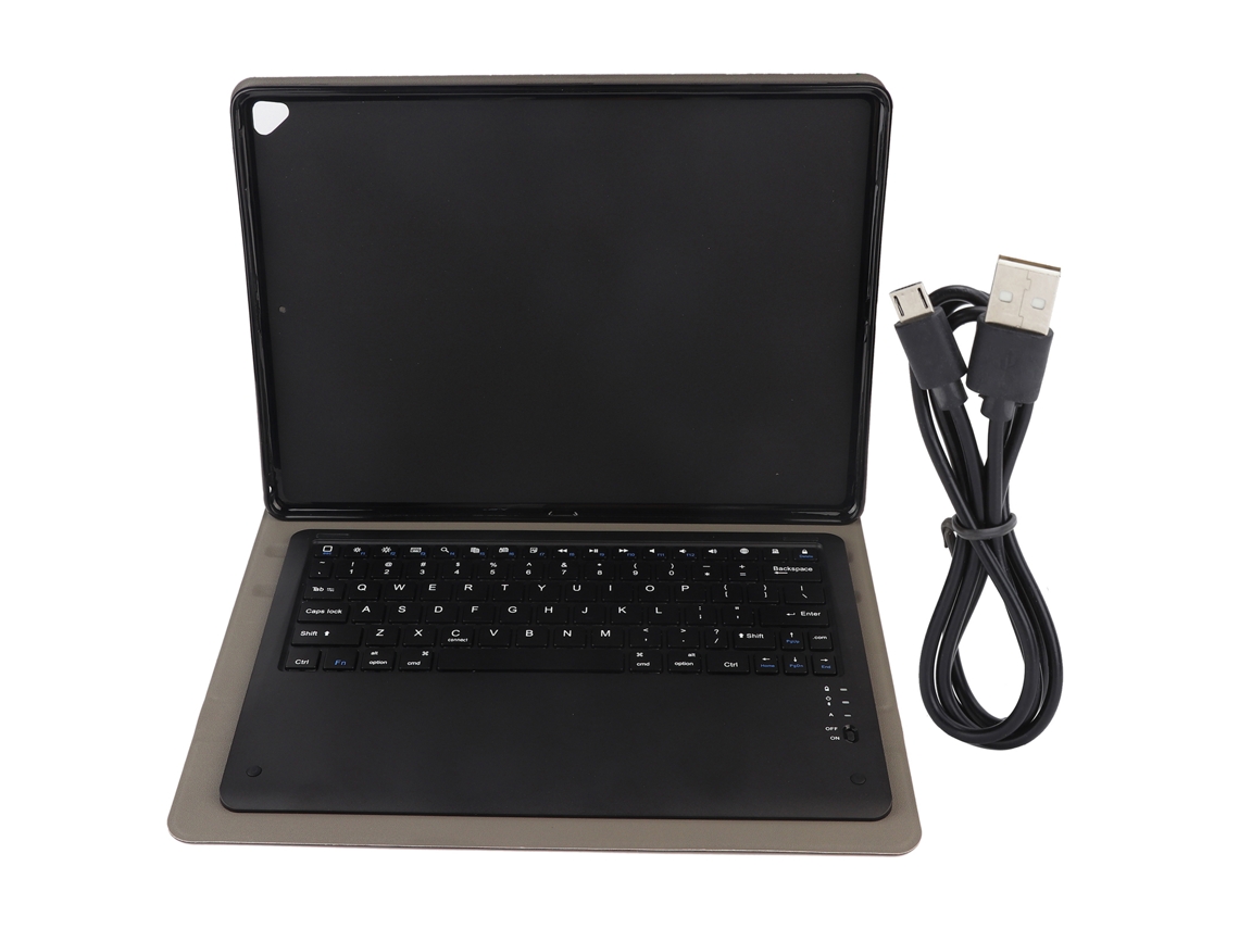 Teclado Bluetooth con funda para iPad Pro de 12,9 pulgadas (2015/2017) con soporte de cuero desmontable.