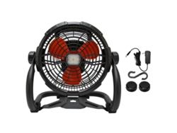 Luz LED resistente al viento, batería recargable de 14400 mAh, ideal para camping, color negro y naranja.