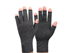2026-guantes Deportivos De Media Falange Antideslizantes Transpirables Con Compresión Para Artritis Talla L Gris Heather