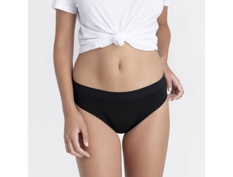 Braguitas Menstruales PLATANOMELÓN Kiwitas Classic Sporty Negro (Talla: L)