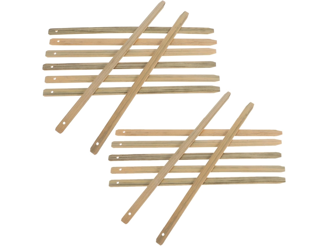 15 25x1x0.2 Estructuras De Ventilador Plegables De Bambú Natural Piezas Cm Para