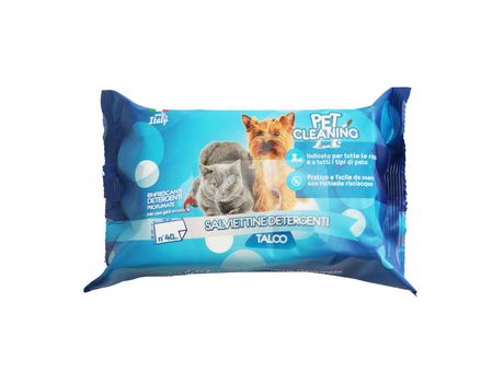 Toallitas Húmedas PET CLEANING Talco Paquete con 35 unidades