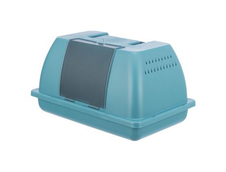 Transportín con perchas para pequeños animales 31.5x17x20.5 cm (Azul)
