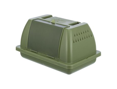 Transportín con perchas para pequeños animales 24x13x16 cm (Verde)