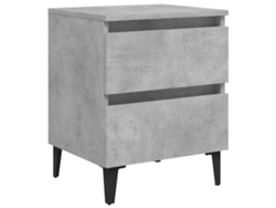 Mesita de noche 40x35x50 cm Derivados de madera Cemento Gris MAISON EXCLUSIVE
