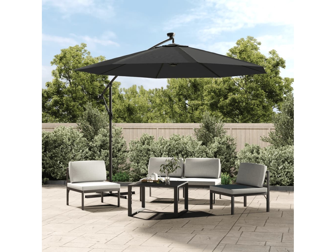Tela de repuesto para sombrilla Cantilever de 350 cm, color antracita, Wsd870710 Lovely Home