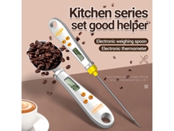 Báscula Digital 2 En 1 Con Termómetro De Cocina Lcd Aneng Htc-6