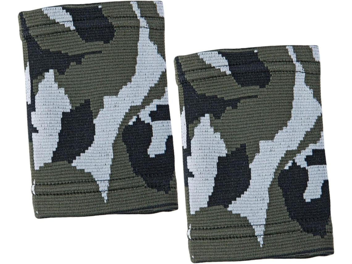 Juego de 2 muñequeras de nailon con estampado de camuflaje, ideales para deportes, actividades al aire libre y tenis.