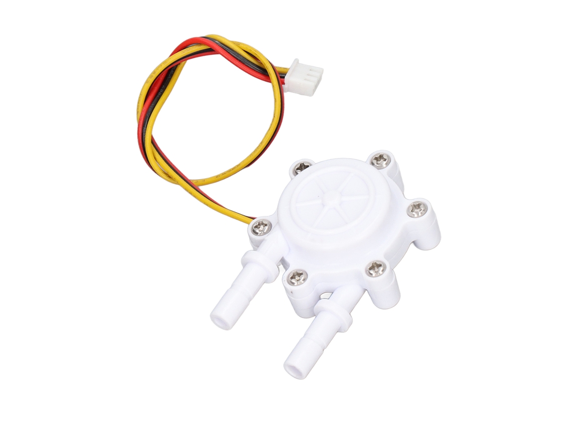 Sensor de flujo de agua con interruptor, conector de púas de 1,2 mm y cable de 25 cm.