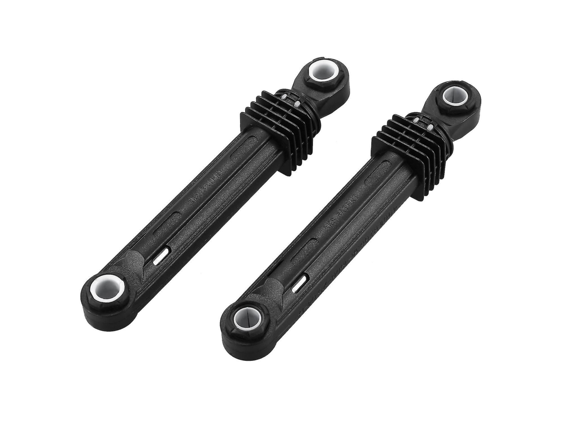 Pack 2 amortiguadores 100N compatibles lavadora LG carga frontal. Plástico negro. Repuesto electrodomésticos.