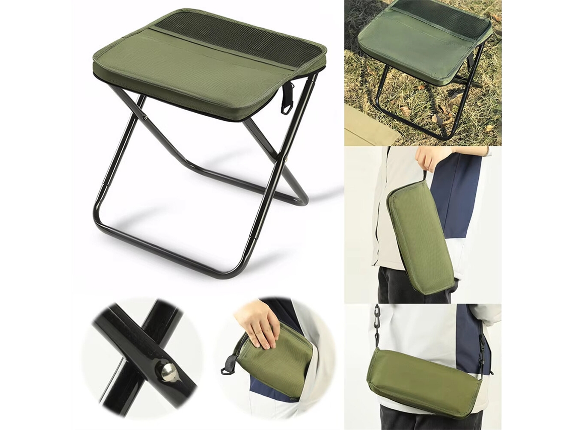 2 Unidades Pretasipree Mochila Dobrável Resistente Desgaste Banquinho Portátil Pequeno Mazar Canetas Camping Cadeira Leve Ar Livre Pesca Viagens