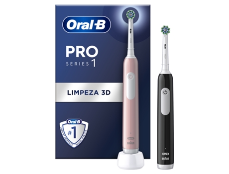 Cepillo de Dientes Eléctrico ORAL B Pro Series 1 Pack Doble Rosa/Negro